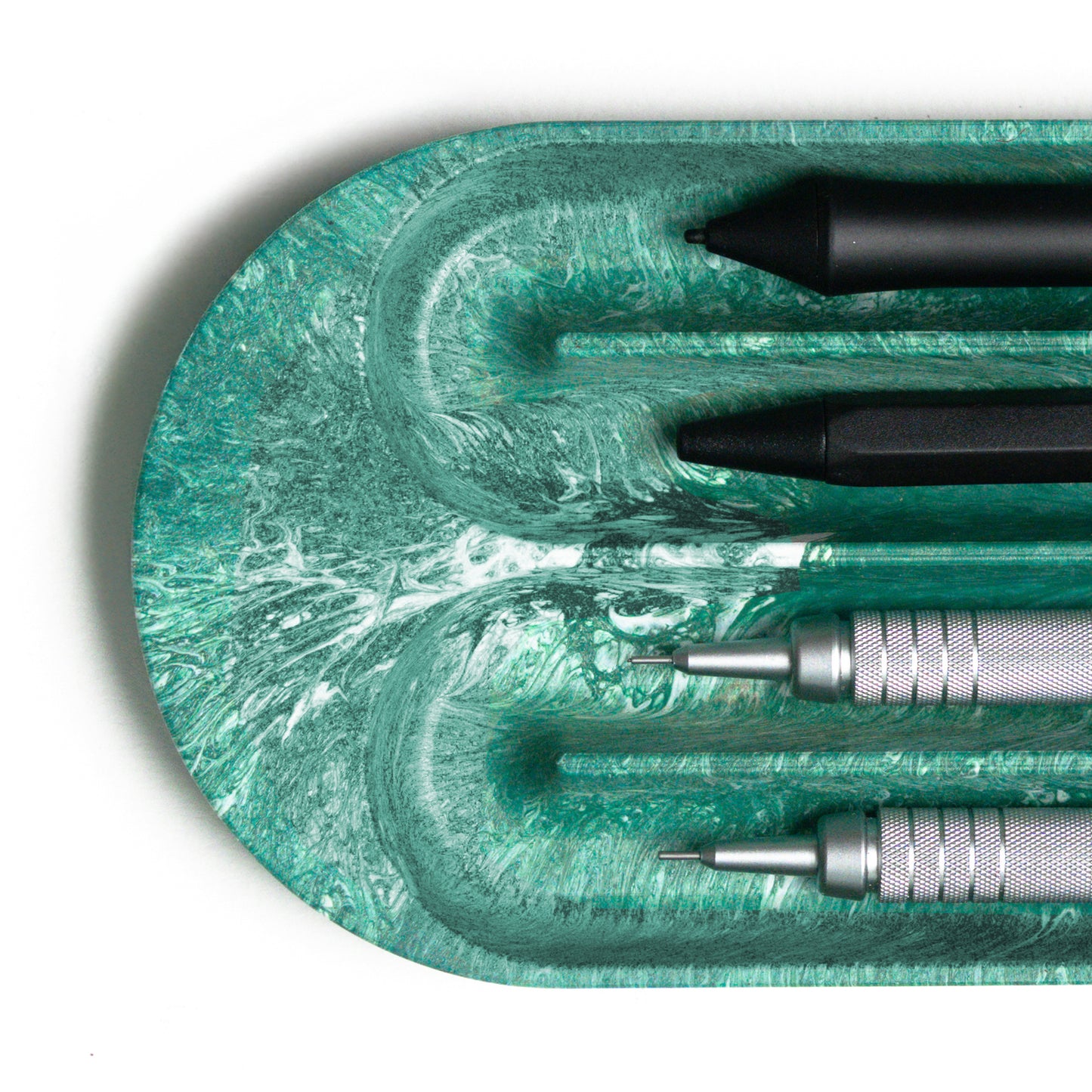 LOOP Marbled Pen Tray- Green