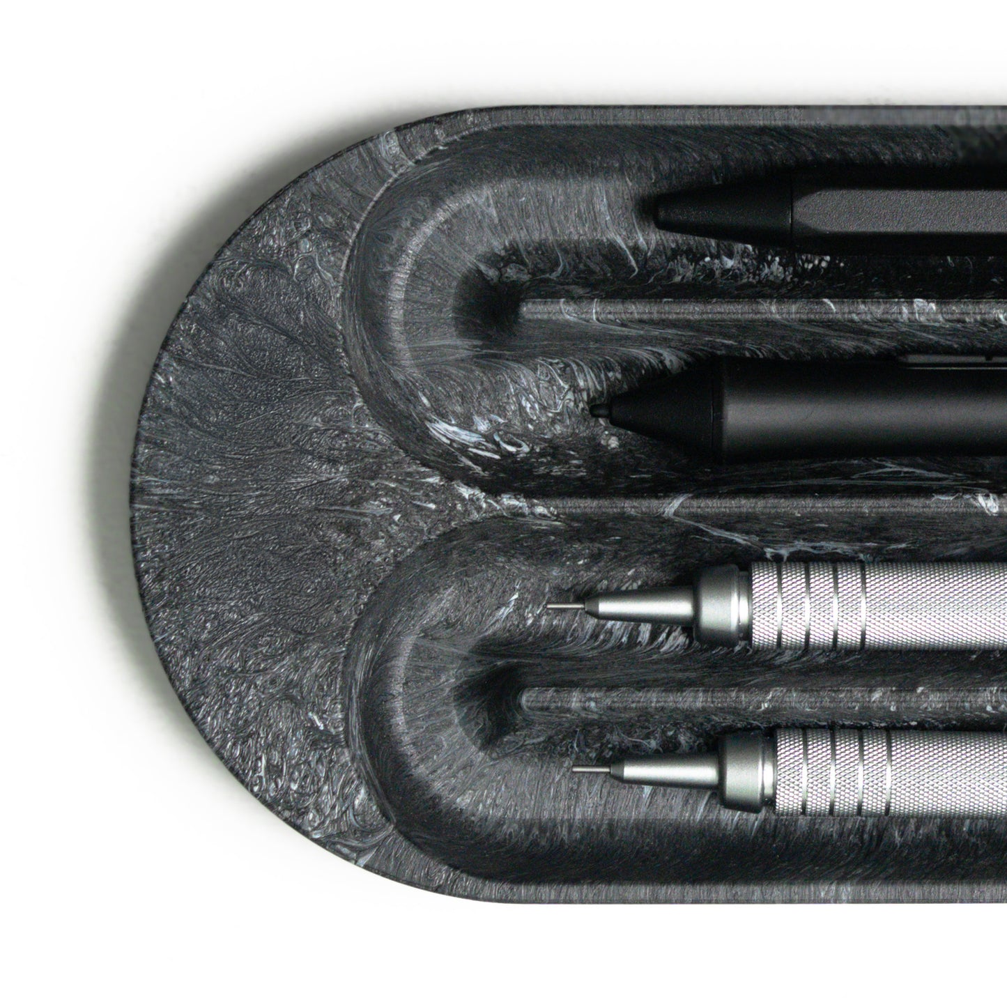 LOOP Marbled Pen Tray- Graphite