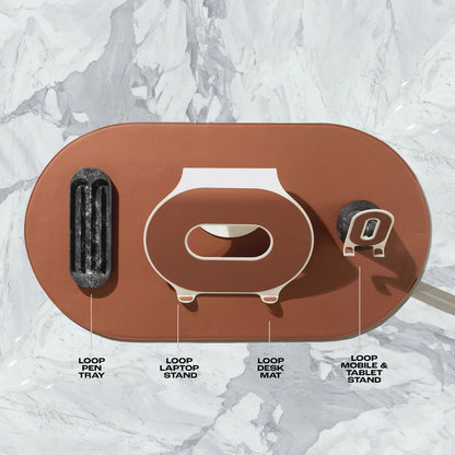 NUMIN LOOP DESK SET - WHITE